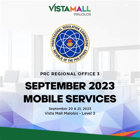 prc vista mall malolos|Announcement, Bulakenyos! Due to .